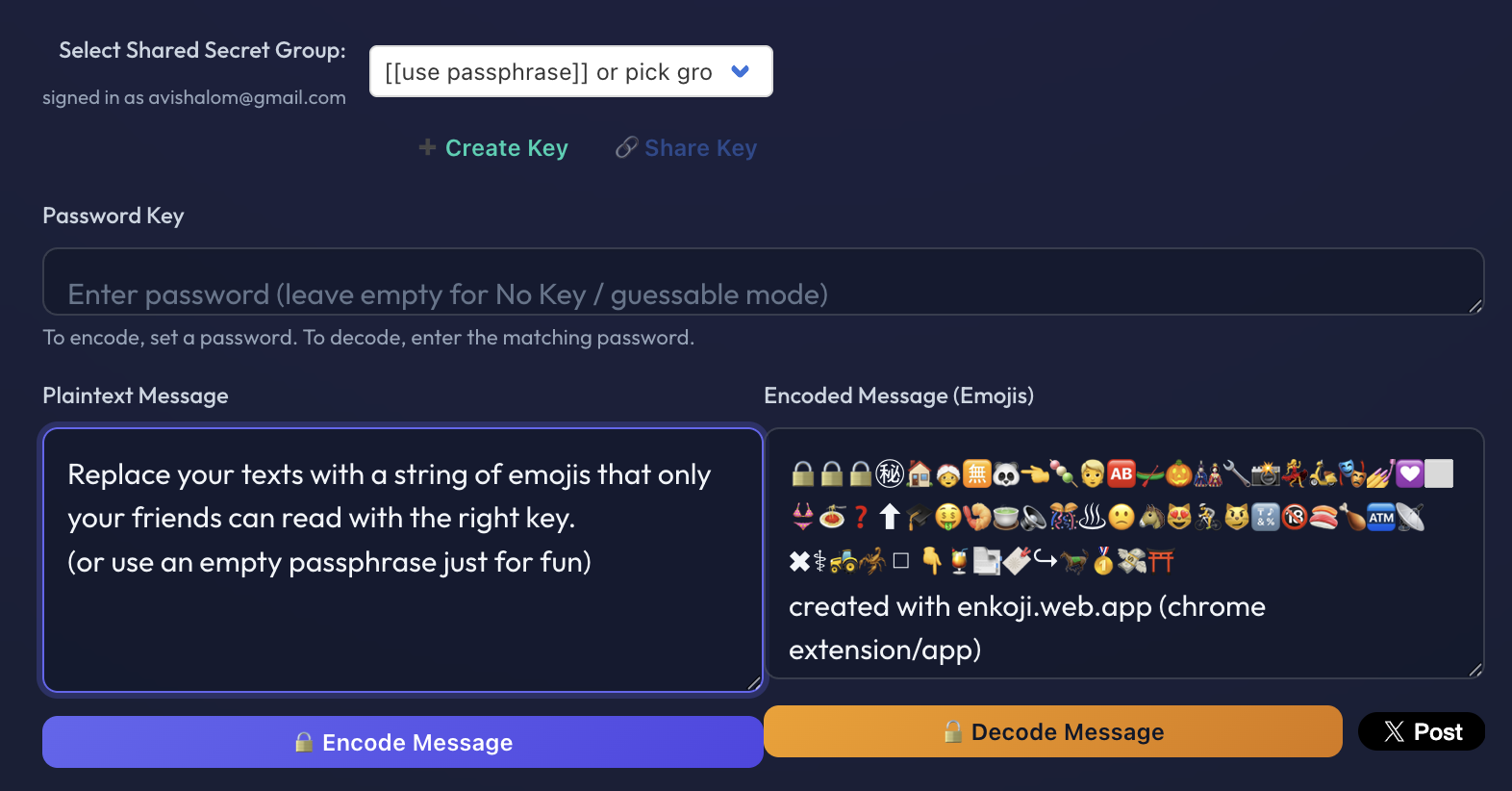 enkoji interface preview
